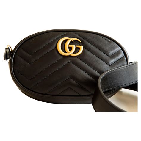 Gucci marmont belt black leather